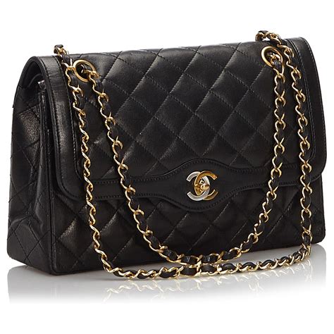 sac matelassé noir chanel|chanel sacs.